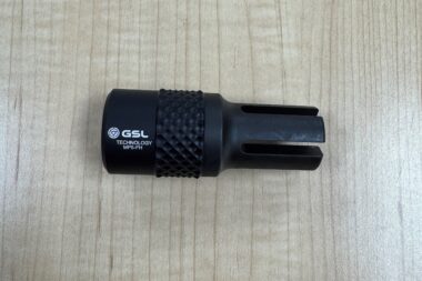 Alternative view of MP5 TRI-LOCK FLASH HIDER